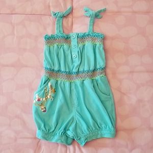 Lazoo Baby Girl Aqua Blue Romper Size 18 months